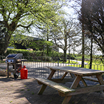 meinciau picnic yn yr ardal ardd